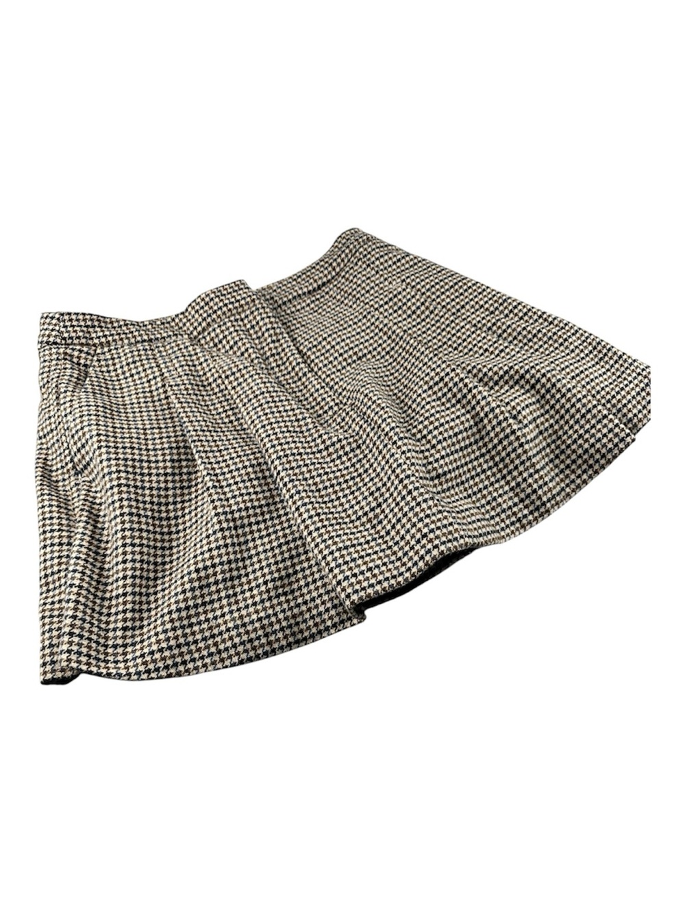 H&M Brown and Black Houndstooth Pleated corporategirlie, preppy, Mini Skort Sz 6 - Picture 4 of 7